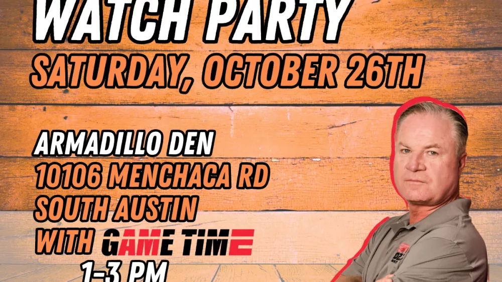 Texas Football Watch Party at Armadillo Den