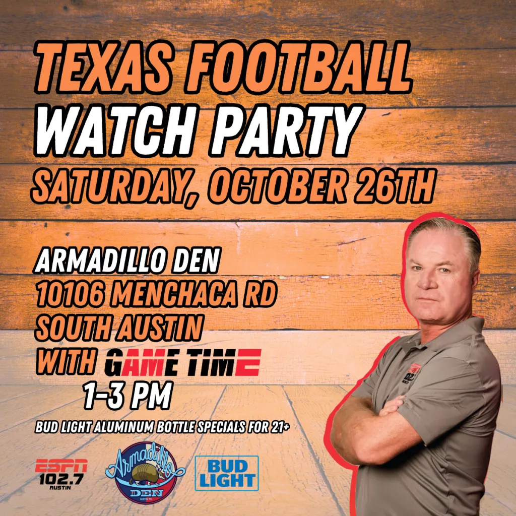 espn watch party with Game Time October 26th, 2024 at Armadillo Den