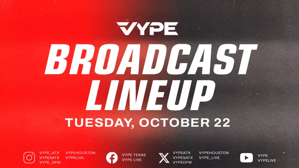 VYPE Live Lineup – Tuesday 10/22/24