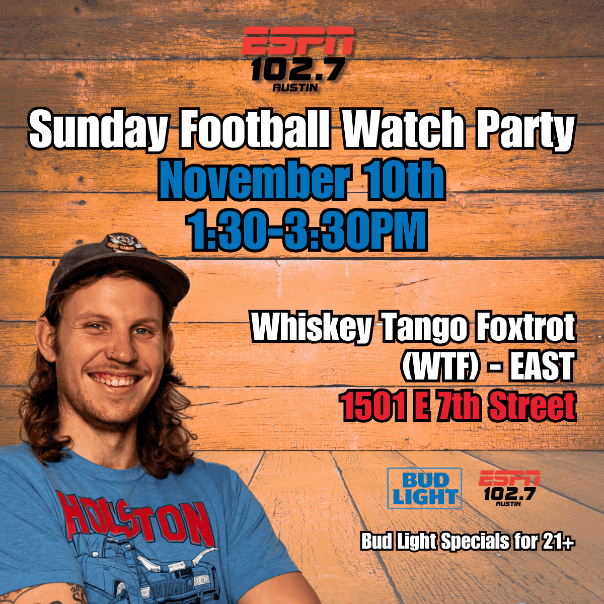 sawyer at wtf east sunday watch party