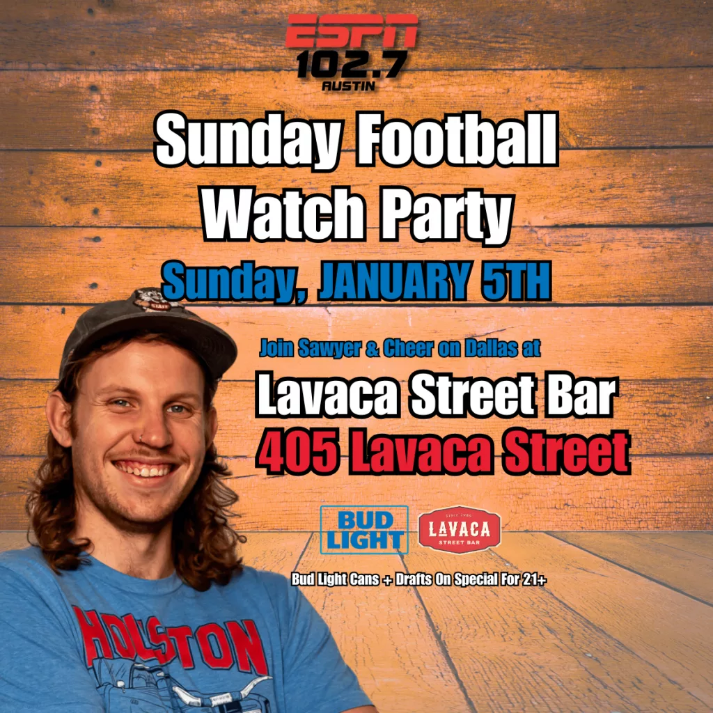 dallas sunday watch party january 5th with Saywer and ESPN Austin