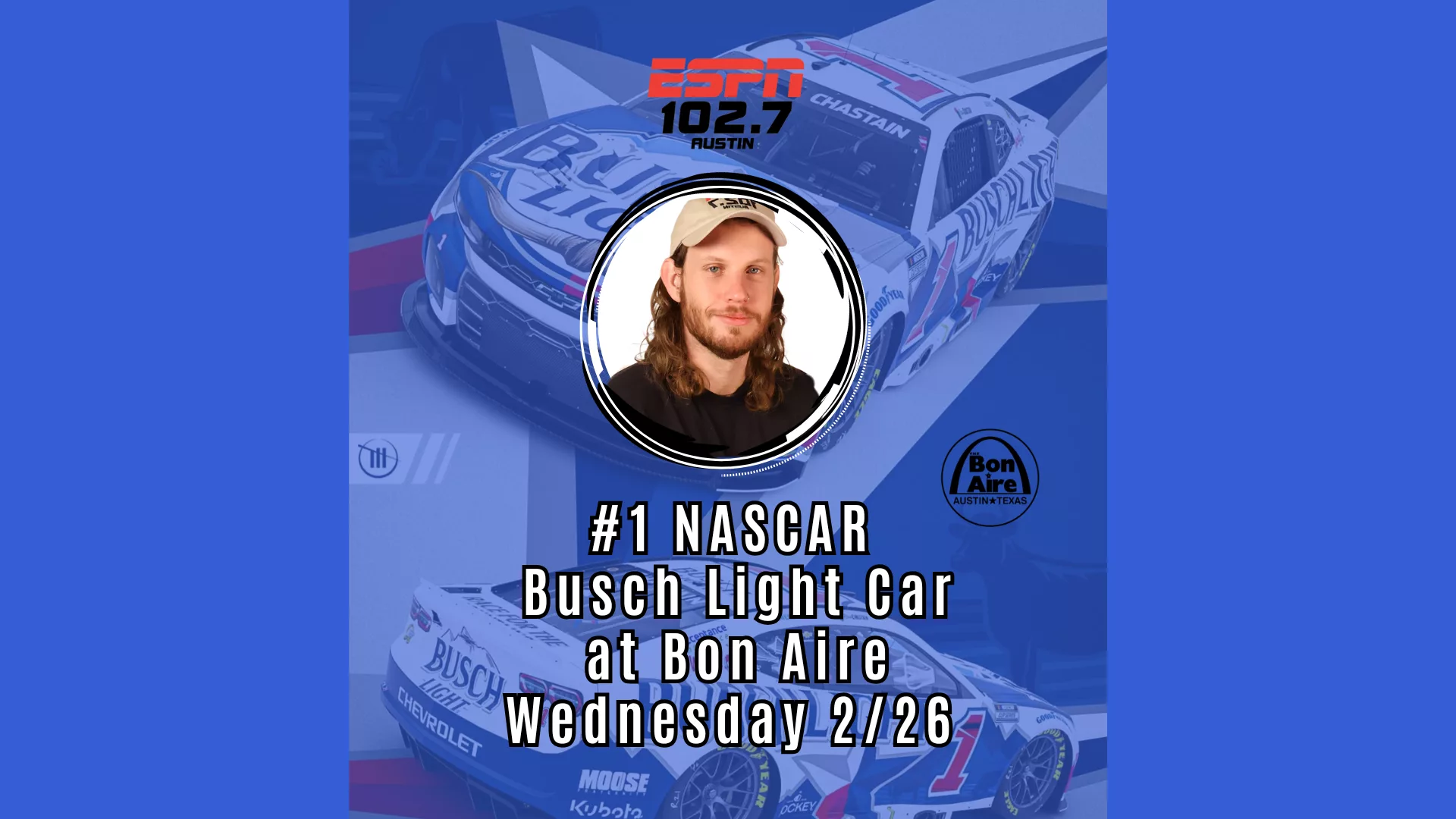 sawyer at bon aire austin 2/26/25 #1 NASCAR busch light car
