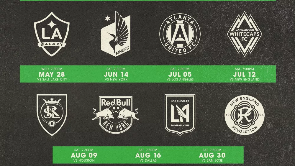 Austin FC mid year 2025 home games schedule