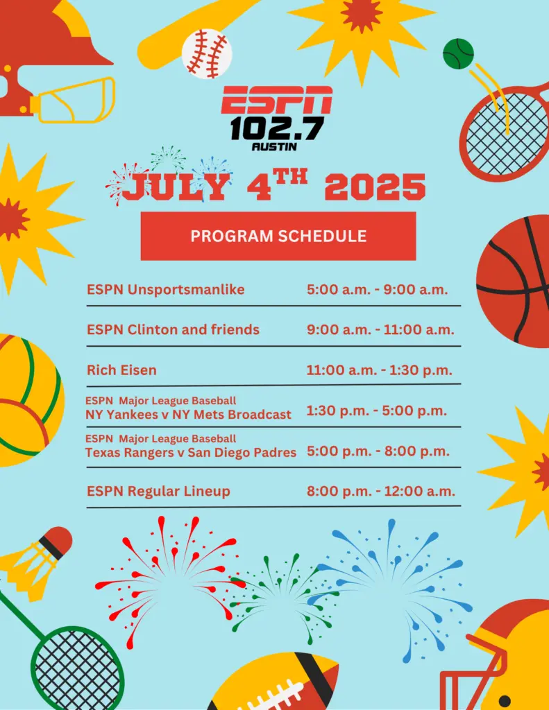 special programming july 4th espn austin 2025 long