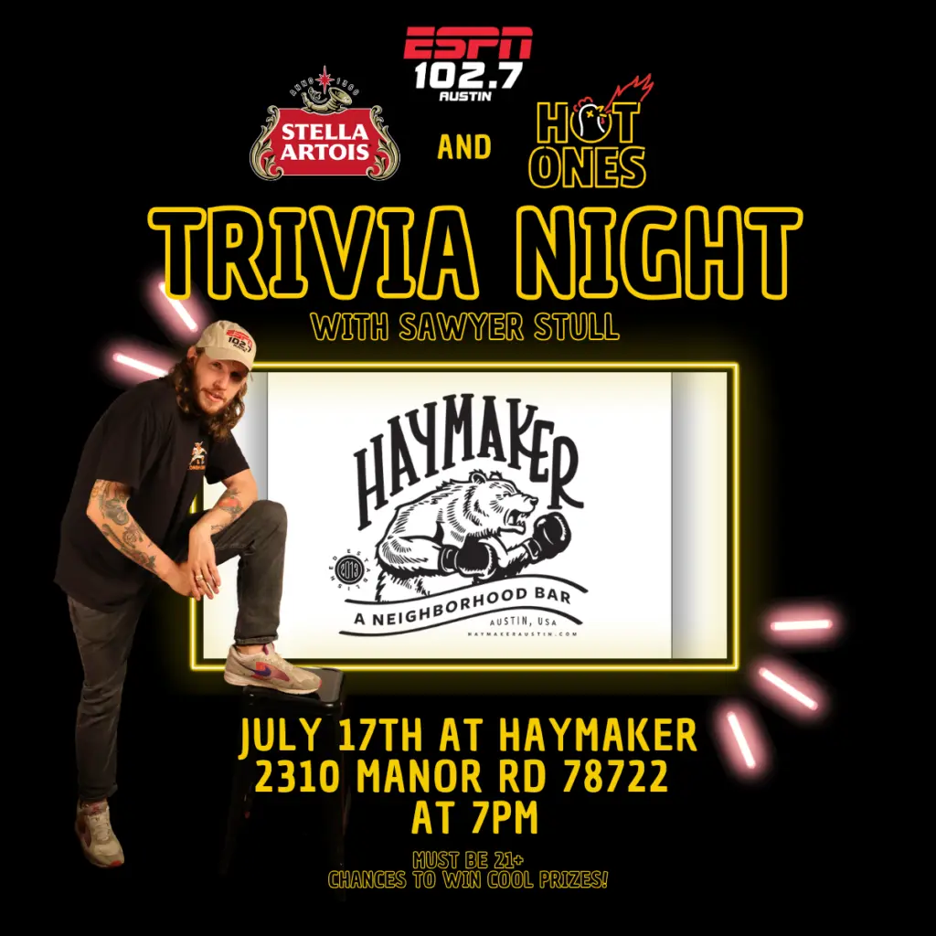 Haymaker Austin Hot Ones Sawyer 1027ESPN Stella