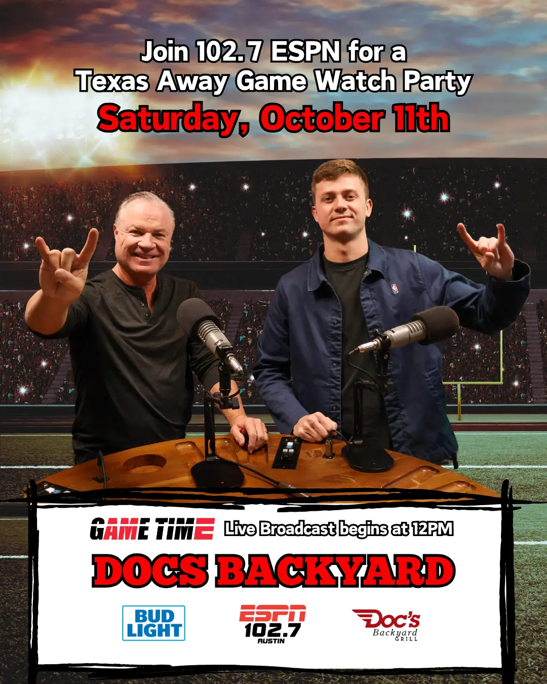 Doc's 10-11 away game watch party with Gametime
