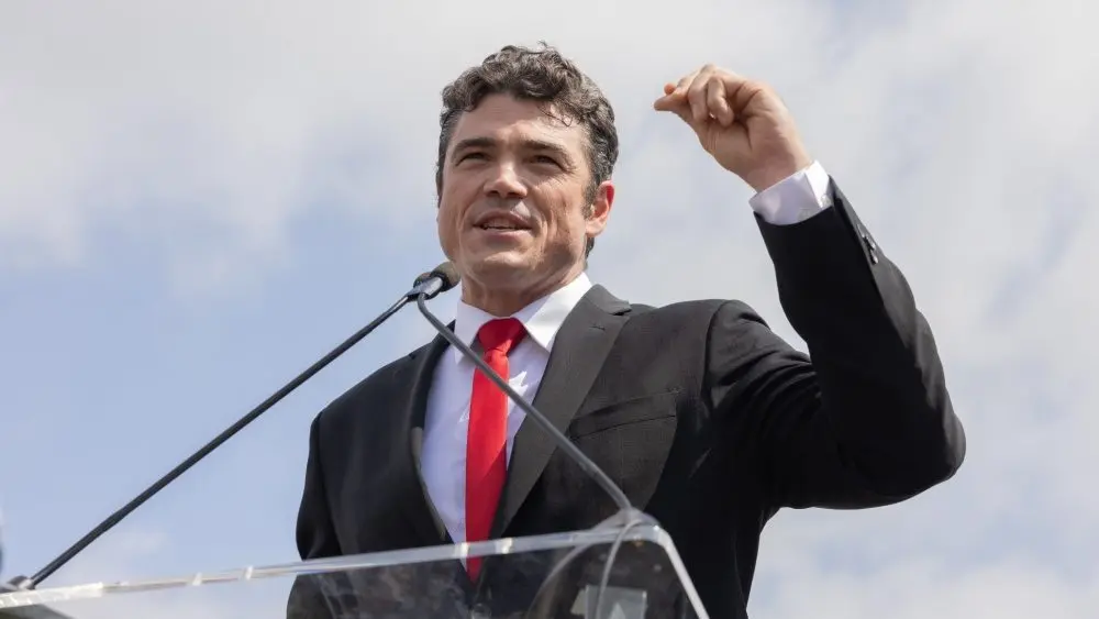 Joe Kent^ Republican congressional candidate in Washington’s 3rd Congressional District^ speaks at the “Justice for J6” rally near the United States Capitol. WASHINGTON^ D.C. – September 18^ 2021