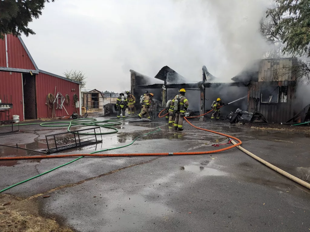 Destroyed Ranch Shop In Crooked River Ranch Destroyed By Fire | KWPK-FM - Horizon ...