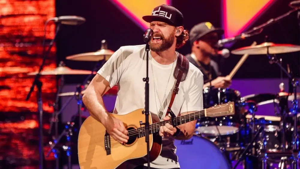 Chase Rice performs onstage during the 2021 iHeartCountry Festival Presented By Capital One at The Frank C. Erwin Jr. Center on October 30^ 2021 in Austin^ Texas.
