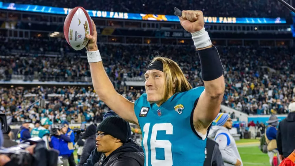 Jaguars QB Trevor Lawrence at TIAA BANK FIELD JACKSONVILLE FLORIDA