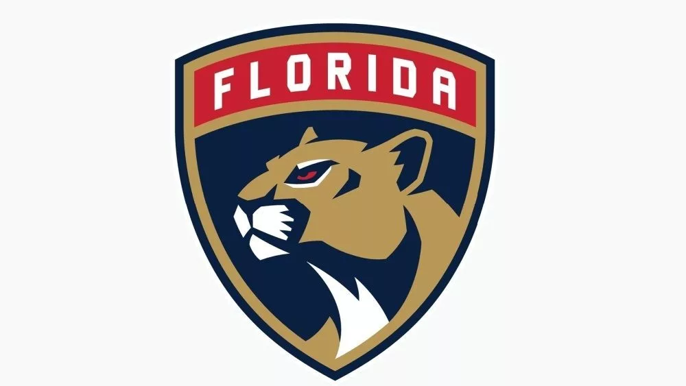 NHL Florida Panthers; Sports editorial vector logo is printed on white paper.