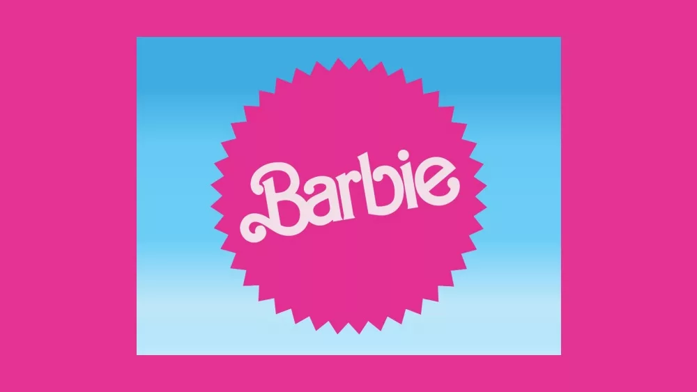 Logo Barbie on Mattel Circle Poster Clean Vector Pink