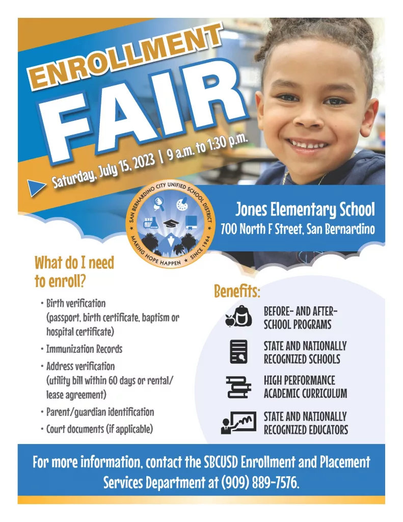 SBCUSD Fair Enroll Your Children for the 20232024 School Year KCALFM