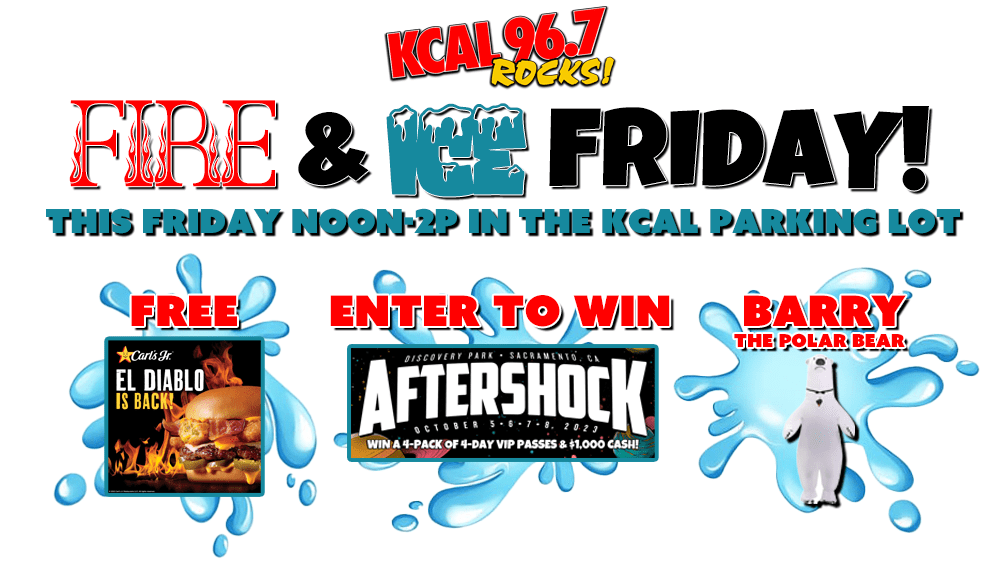 Fire & Ice Friday Aftershock Promo Hit KCAL Parking Lot KCALFM