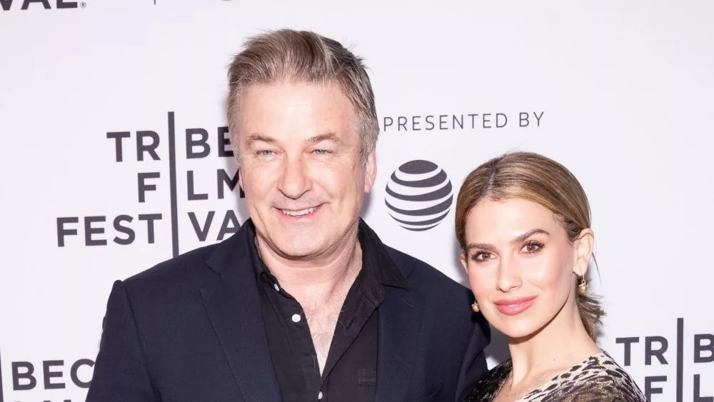 Alec Baldwin and wife Hilaria attend premiere of "Framing John DeLorean" during 2019 Tribeca Film Festival at SVA Theater^ Manhattan New York^ NY^ USA - April 30^ 2019