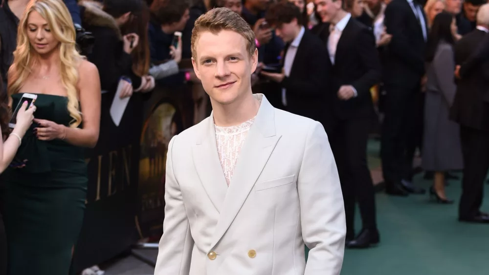 Patrick Gibson arriving for the "TOLKIEN" premiere at the Curzon Mayfair^ London. LONDON^ UK. April 29^ 2019