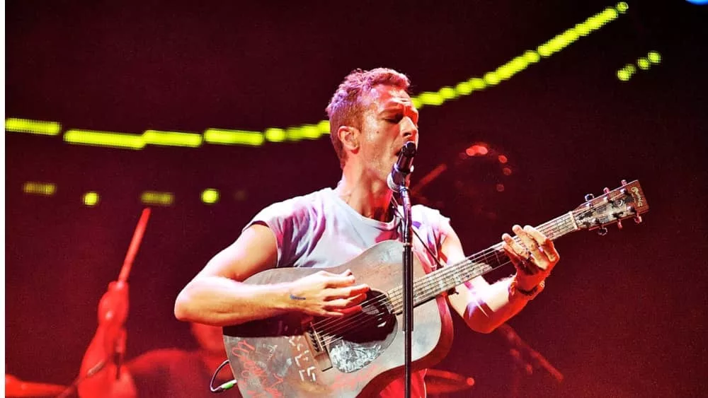 Chris Martin and Coldplay perform at the MGM Grand Garden Arena. Las Vegas^ NV^ USA: September 23^ 2011