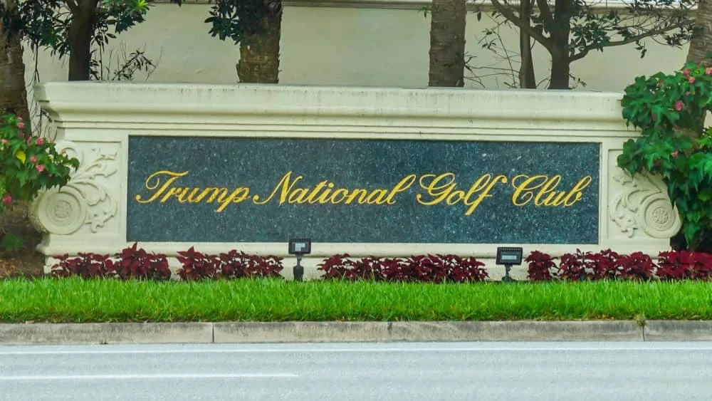 Trump National Golf Club in Jupiter^ Florida. It is a private golf club in Jupiter^ Florida with a 7^242-yard course designed by Jack Nicklaus.