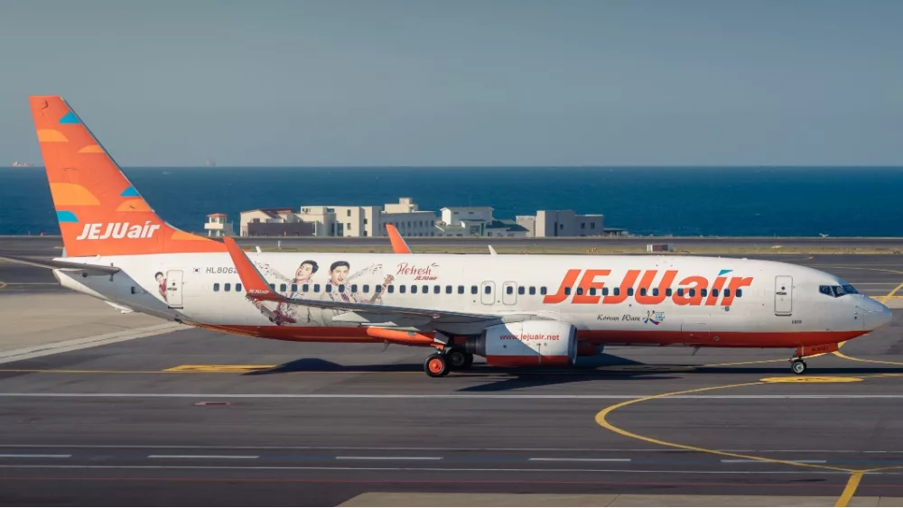 Jeju Air Boeing 737-800(WL) HL8062 at Jeju International Airport. Jeju^ South Korea - January 3 2019