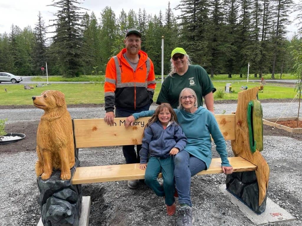 jamie-goudreau-marcie-robertson-abby-katie-burns-install-memorial-bench-2