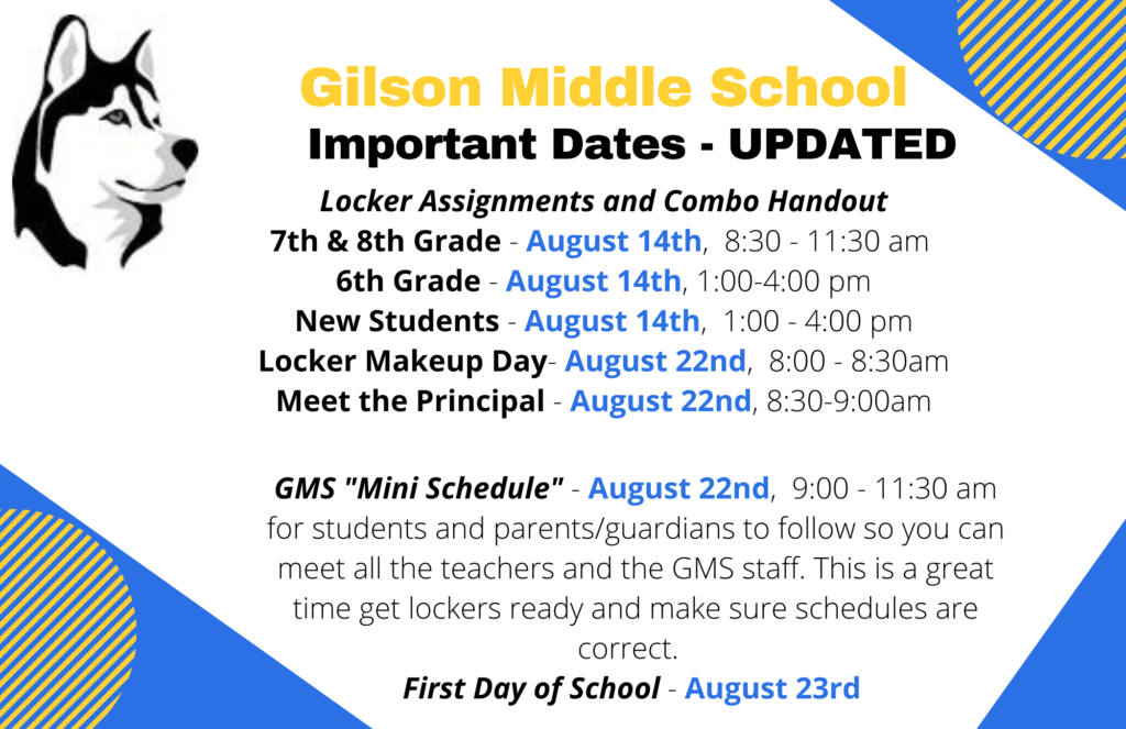 GMS Important Dates 2023-24 UPDATED