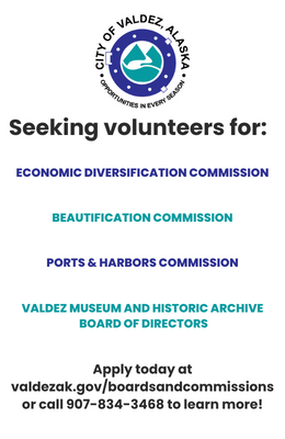 City of Valdez Boards and Commissions Vacancies