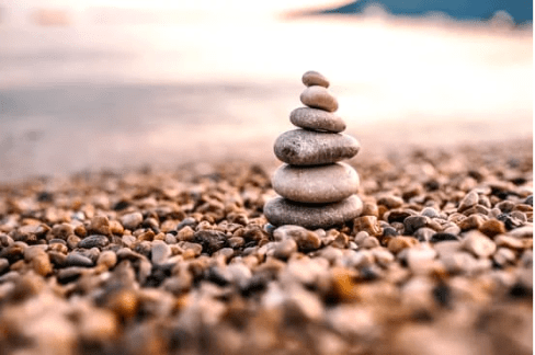 Stacked Rocks on a beach
