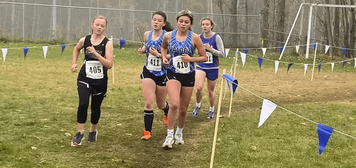 Morgan Hamilton & Jewely Weber at Cross Country Meet.
