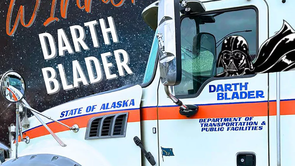 Anchorage Name a Snowplow Contest Winner 2023- DARTH BLADER