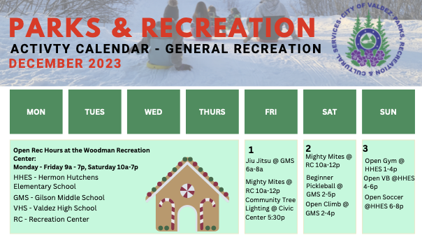 PRSC Activity Calendars dec 2023