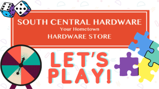 South Central Hardware has indoor and outdoor games.