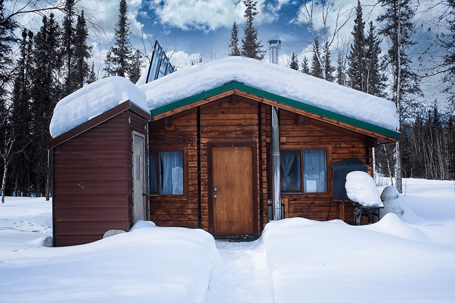 The BLM Coldfoot Cabin to be used as a winter public use cabin.