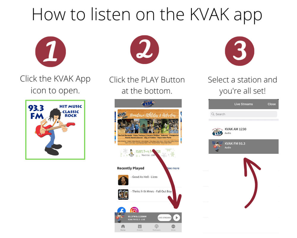How to listen on the KVAK App