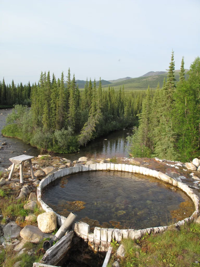 Melozi Hot Springs is located in the wilds of Interior Alaska; the nearest village is Ruby. Photo by Ned Rozell.