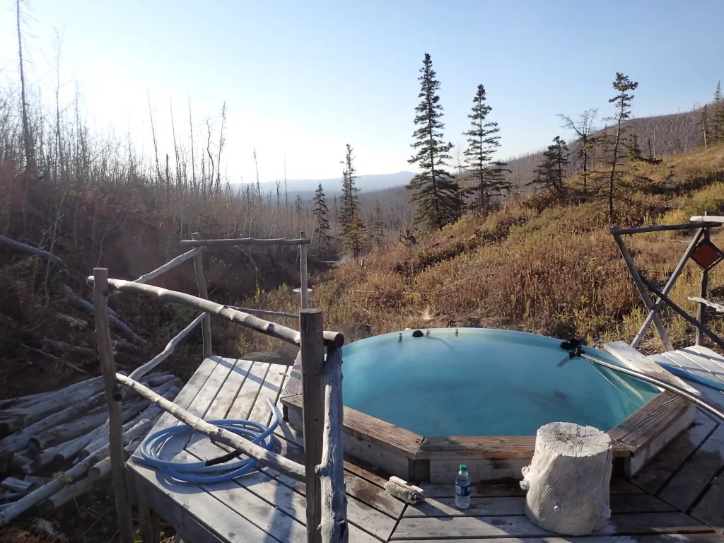 Tolovana Hot Springs is located in Interior Alaska, not far from Fairbanks. Photo by Ned Rozell.