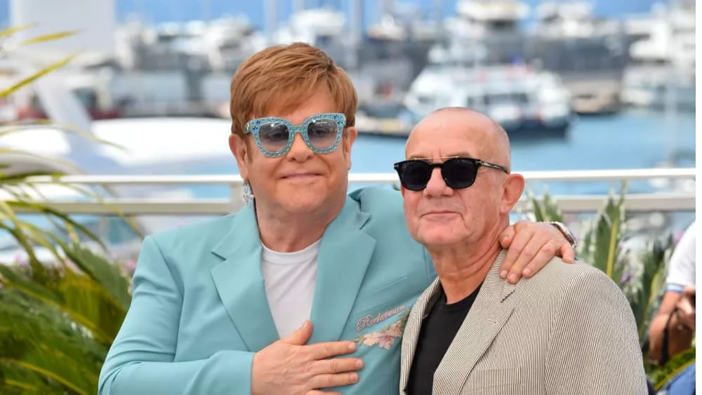 Elton John & Bernie Taupin at the 72nd Festival de Cannes. CANNES^ FRANCE. May 16^ 2019