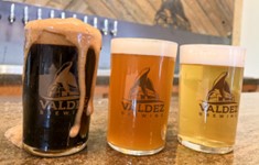 Valdez Brewing Flight of three beers