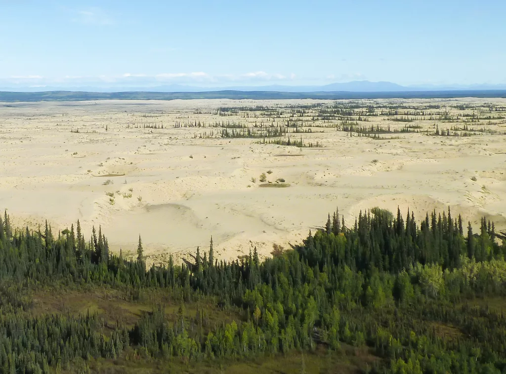 The Nogahabara Sand Dunes in the Koyukuk Wilderness Area west of Koyukuk River. Photo by Keith Ramos, U.S. Fish and Wildlife Service.