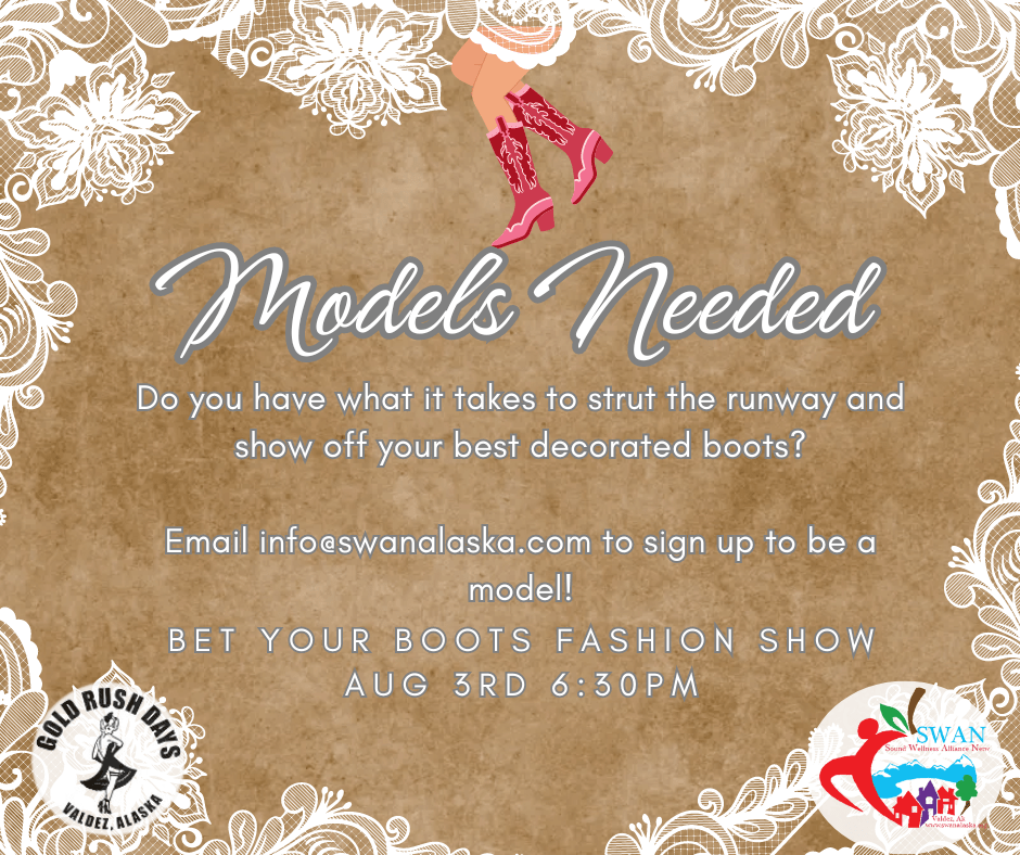 Models needed for Gold Rush Days fashion show