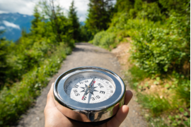 Geocaching, compass