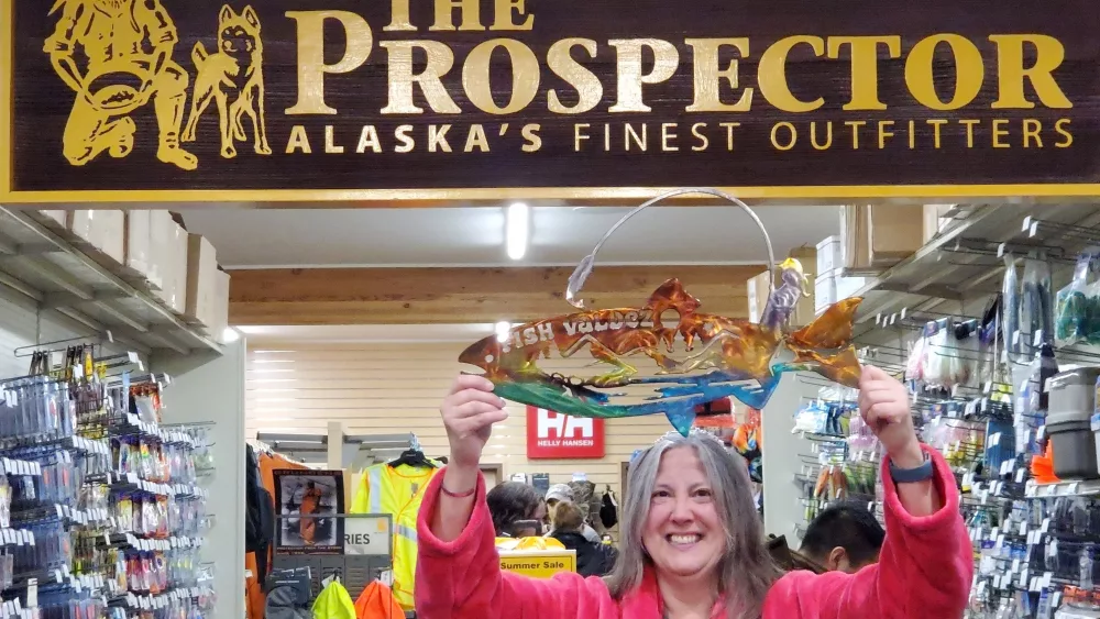 Women's Silver Salmon Derby queen Deanna at Prospector