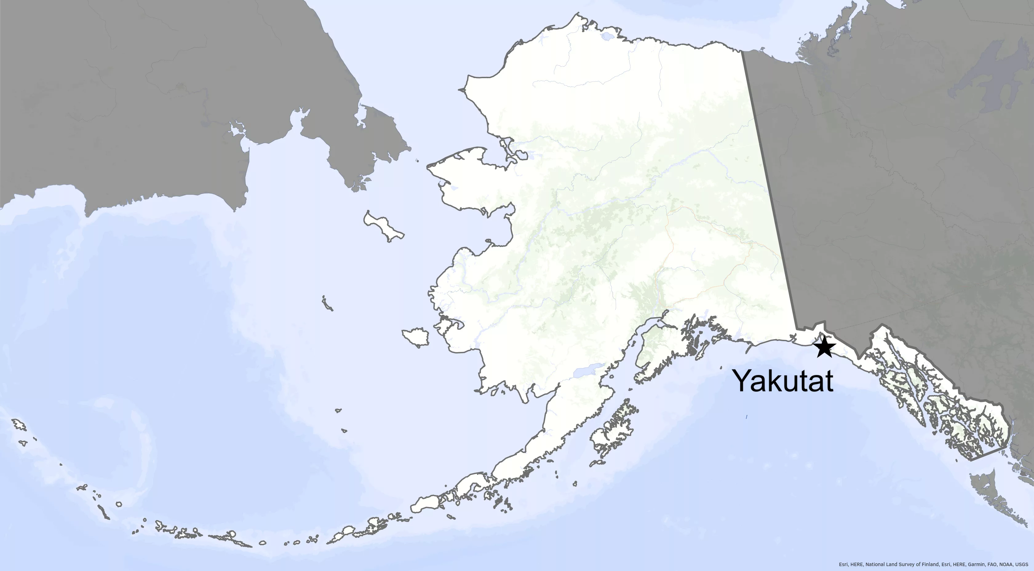 Map of Yakutat