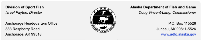 Alaska Dept of Fish and Game, Division of Sport Fish header