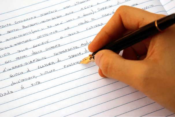 Write, hand writing