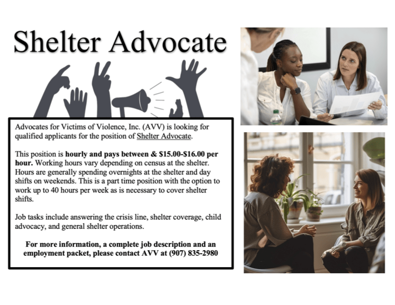 AVV Shelter Advocate job listing
