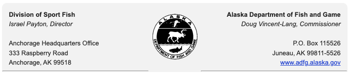 Alaska Dept of Fish and Game, Division of Sport Fish header