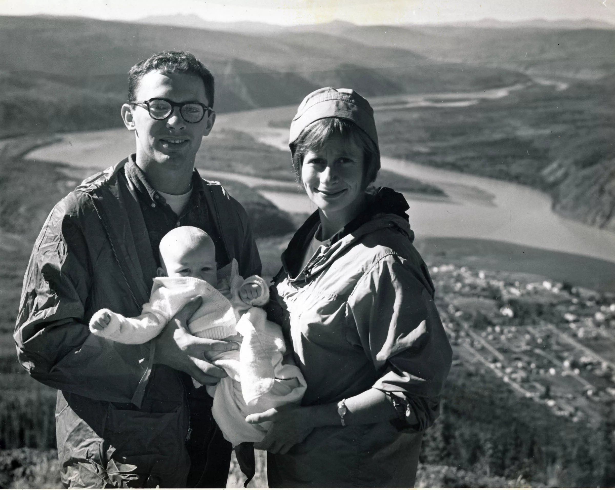 Charles and Tone Deehr with their daughter Tina near Dawson City, Yukon, in 1961. Photo courtesy Charles Deehr.

