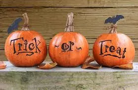 Trick of treat pumpkins