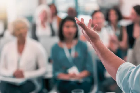 Speaker and audience