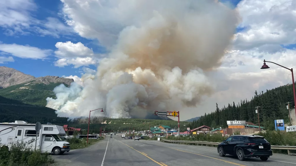 The Riley Creek Fire burned more than 400 acres within Denali National Park and Preserve in July 2024. Photo by Paul Ollig, National Park Service.